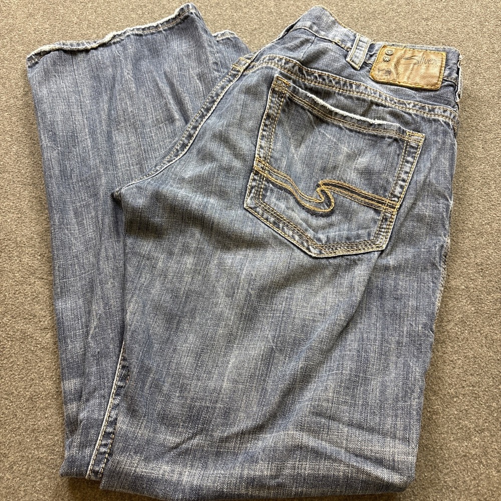 Silver Jeans 38X34 (32) Gordie Straight Leg Loose Fit